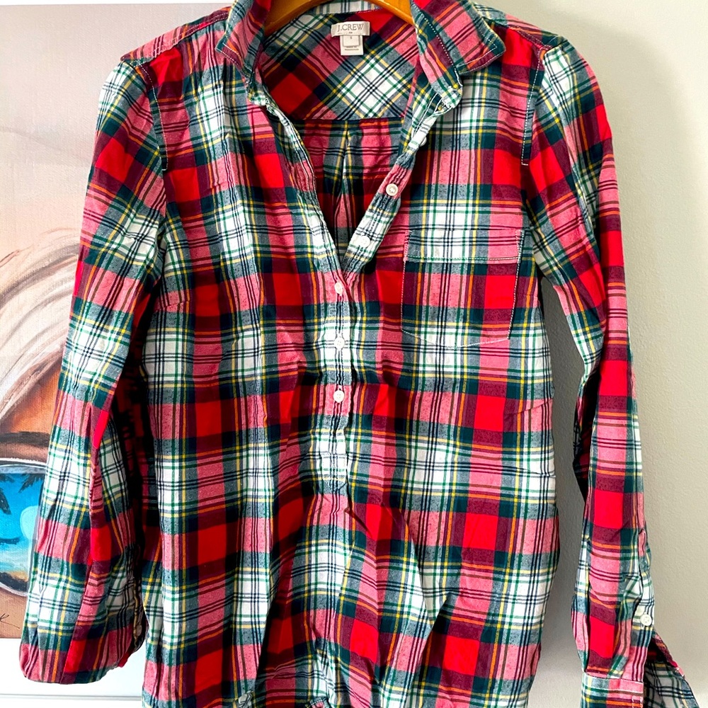 🛍 2 FOR $30 🛍 Jcrew Holiday Tartan Button Down